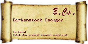 Birkenstock Csongor névjegykártya